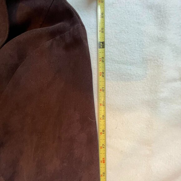 CLAIRE FRANCE classic chocolate brown women shirt 3X ultrasuede. - Picture 5 of 9